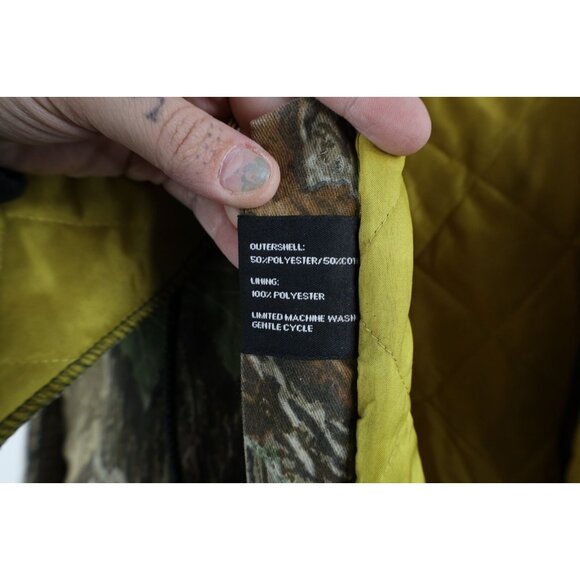 Vintage 90s Mens XL Distressed Quilted Realtree Camouflage Hooded Jacket AS IS - Picture 8 of 16